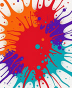 Vibrant Splatter Paint Burst Rug