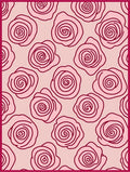 Pink Rose Outline Garden Rug