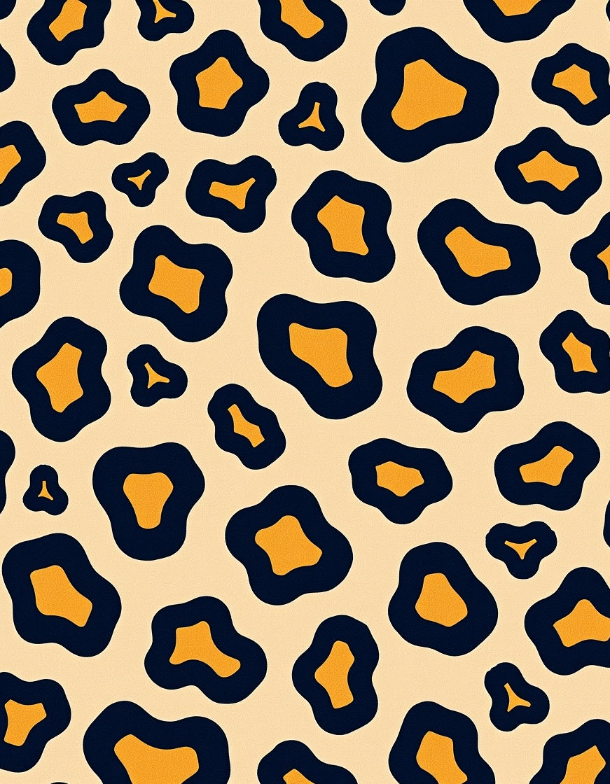 Bold Amber Leopard Spots Rug