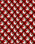 Red Diamond White Reindeer Holly Rug