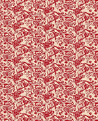 Crimson Swirl Abstract Repeating Pattern Rug