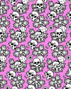Pink Skull Floral Medallion Rug