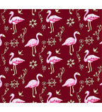 Pink Flamingo Tropical Vine Medallion Rug