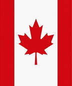 Red White Maple Leaf Banner Rug