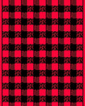 Vibrant Crimson Black Gingham Square Rug