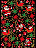 Christmas Santa Sleigh Star Swirl Rug