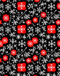 Red Snowflake Medallion Scatter Rug