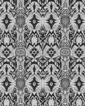 Monochrome Abstract Floral Symmetry Rug