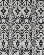 Monochrome Abstract Floral Symmetry Rug