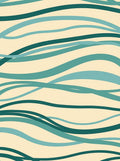 Cool Blue Wavy Stripe Rug