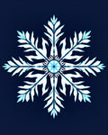 Azure Snowflake Starburst Rug