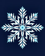 Azure Snowflake Starburst Rug