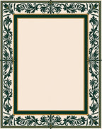 Ornate Scroll Border Cream Rug