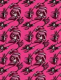 Vibrant Fuchsia Floral Whimsical Arrangement Rug