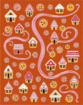 Holiday Gingerbread House Candy Swirl Rug