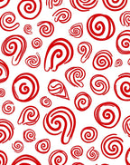 Red Swirls Infinite Scroll Rug