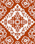 Terracotta White Floral Medallion Medley Rug