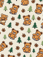 Sweet Bear And Evergreen Forest Friends Rug
