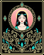 Regal Woman Emerald Floral Frame Rug