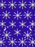 Midnight Blue Snowflake Deer Winter Rug