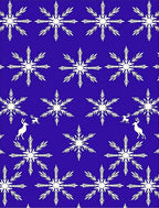 Midnight Blue Snowflake Deer Winter Rug