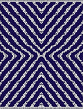 Deep Blue White Chevron Laurel Rug