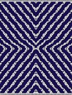 Deep Blue White Chevron Laurel Rug