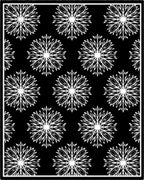 Monochromatic White Snowflake Mandala Rug
