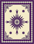 Deep Plum Sunburst Medallion Rug