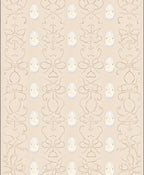 Cream and Gold Rococo Floral Rug