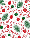 Red Green Ornament Foliage Swirls Rug