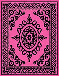 Bold Hot Pink Tribal Medallion Rug