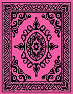Bold Hot Pink Tribal Medallion Rug