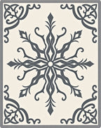 Dark Gray Medallion Inlay Rug
