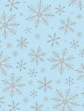 Light Blue Snowflake Cluster Art Rug