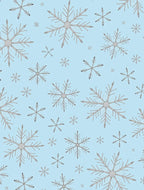 Light Blue Snowflake Cluster Art Rug