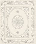 Ornate Cream Mandala Decorative Rug