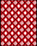 Bold Red Cross Hatch Geometric Rug