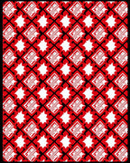 Bold Red Cross Hatch Geometric Rug