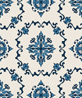 Blue Vintage Floral Medallion Rug