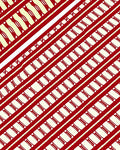 Crimson White Bold Stripes Rug