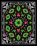 Tropical Fern and Orchid Garden Rug