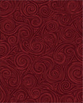 Deep Red Swirl Abstract Rug