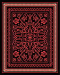 Crimson Intricate Tribal Medallion Rug