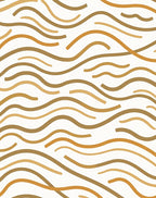 Earthy Tan Swirls Contemporary Rug