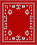 Winter White Starburst Festive Border Rug