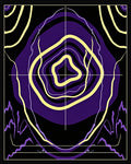 Amethyst Yellow Abstract Topography Waves Rug