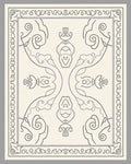 Ornate Gray Floral Symmetry Rug