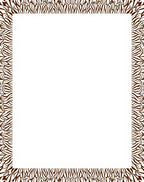 Brown and White Zebra Stripe Border Rug