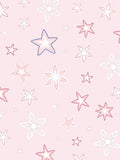 Pastel Pink Starburst Scatter Rug